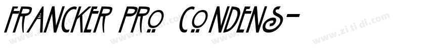 Francker Pro Condens字体转换